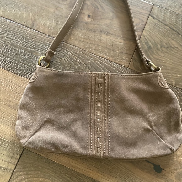 Vintage Enzo Angiolini Suede laser cut leather mini bag - Picture 6 of 6